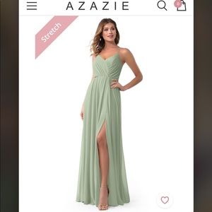 EUC Azazie Darcy dusty sage size 6